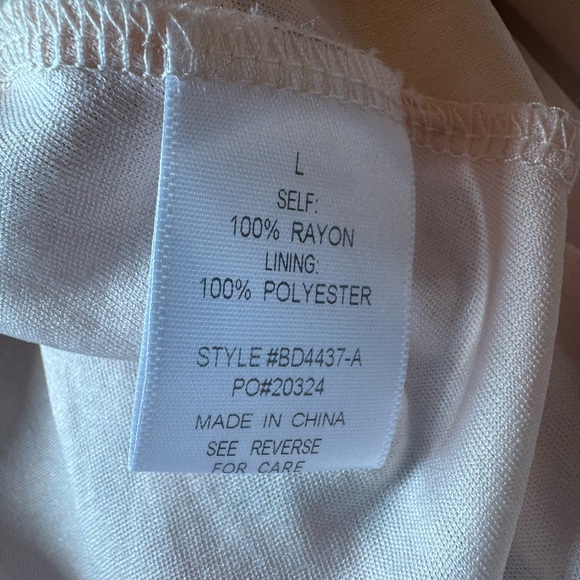 Baevely‎ Woman’s Size Large Boho Tiered Floral Lined Dress Flutter Sleeves Lace - Picture 10 of 13